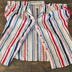 Colorful Striped Button Down Shirt